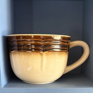 Brown and Cream Ceramic Mug